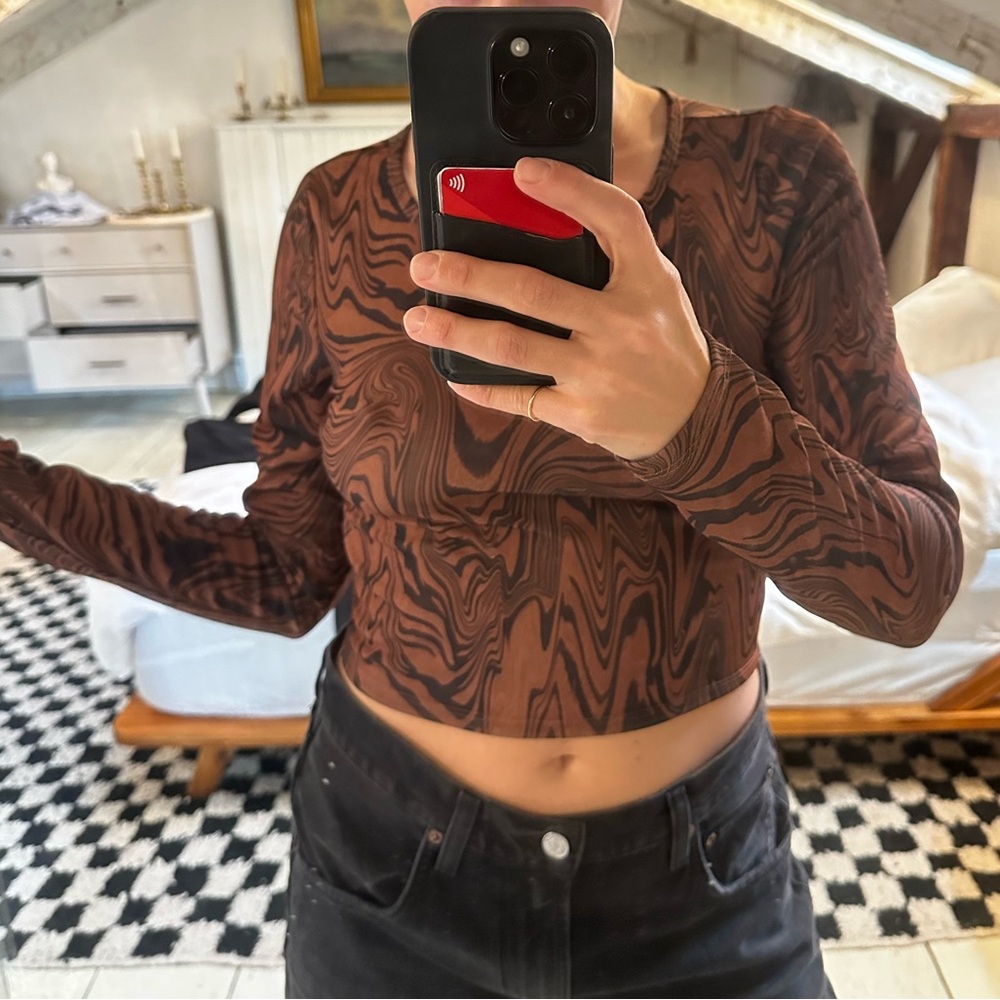 Good American long sleeve crop top